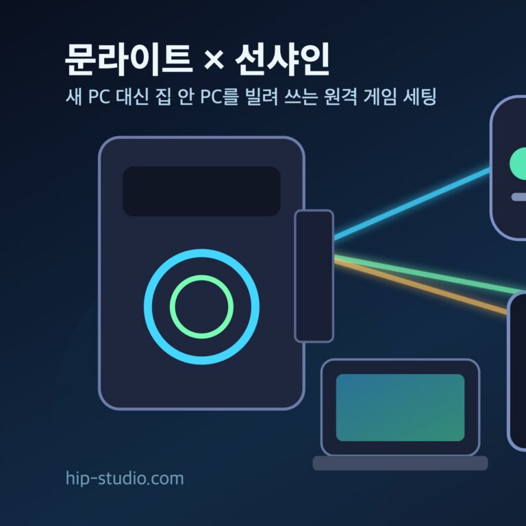 문라이트 선샤인 원격 게임 스트리밍 세팅 일러스트